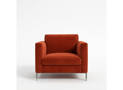 Diseño Salón Club Sillón Relax Silla Tapizado Televisión Textil Rojo Lujo Tela Nuevo