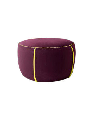 Diseño ovalado taburete puff otomano asiento textil acolchado puf