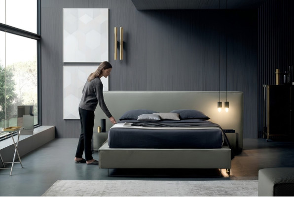 Lujo tapizado terciopelo tela diseñador cama dormitorio camas cuero textil hotel nuevo