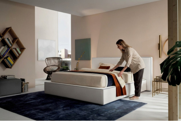 Diseñador italiano cama dormitorio camas textiles hotel de lujo muebles tapizados