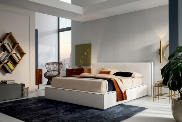 Diseñador italiano cama dormitorio camas textiles hotel de lujo muebles tapizados