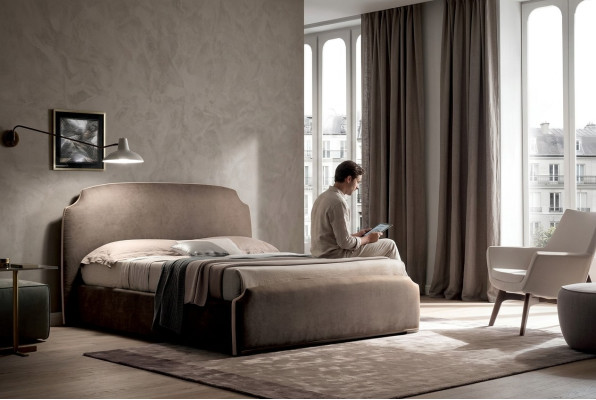 Lujo dormitorio doble camas textiles 200x200 cama cama tapizada muebles de Italia
