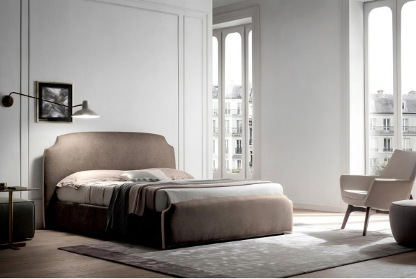Lujo dormitorio doble camas textiles 200x200 cama cama tapizada muebles de Italia