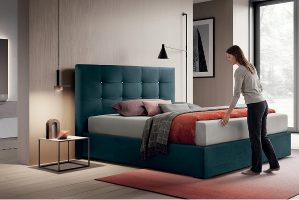 Diseño de camas dormitorio textil 180x200cm cama acolchada de lujo doble hotel nueva