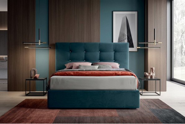 Diseño de camas dormitorio textil 180x200cm cama acolchada de lujo doble hotel nueva