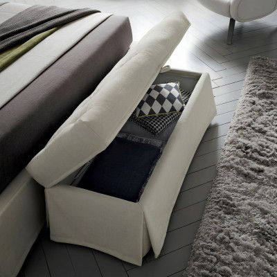 Diseño moderno de taburete Banco de estar dormir Hocker Habitación Acolchado Textil Tela