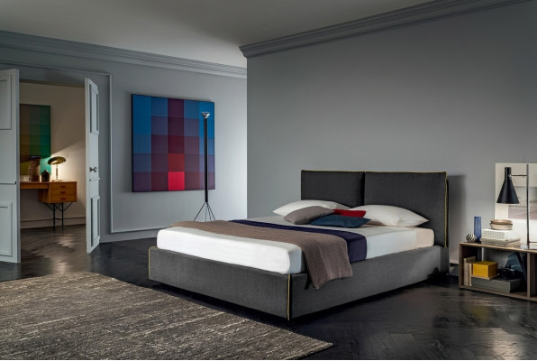 Lujo tapizado tela diseño cama dormitorio camas 180x200 cm textil hotel