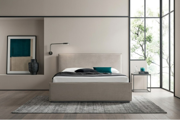Muebles italianos diseño cama dormitorio camas cuero hotel lujo tapizado nuevo