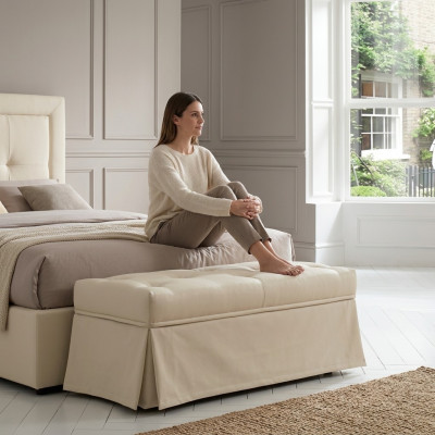 Estilo de casa de campo de lujo Taburete Muebles Taburete tapizado Diseño Asiento Banco de asientos Reposapiés