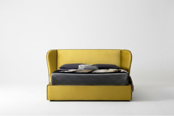 Muebles Diseño de tela Mobiliario Cama tapizada Marco Cama Lujo Cama Hotel Real