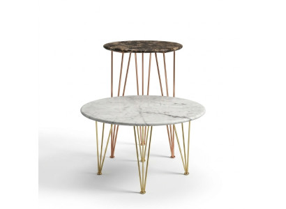 Mesa auxiliar de lujo, diseño de muebles, mesa de centro, sala de estar, redonda, elegante, arte moderno.