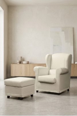 Sillón de salón, sillón de cóctel, sillón relax, sillón con reposabrazos y puff, sillón de club.