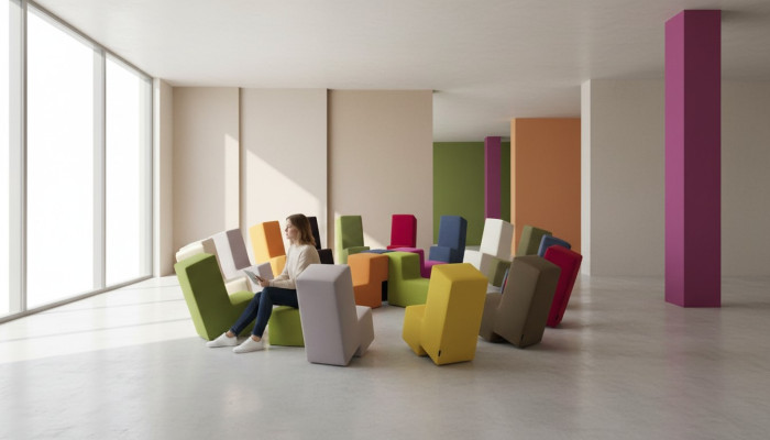 Taburete otomano Chaise longue Banco Sofá Muebles para sala de estar Tapizado Pies Italia