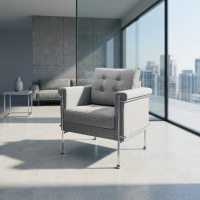 Diseño Relax Club Sillón Lounge Sofá de 1 plaza Silla de televisión Sofá tapizado en tela