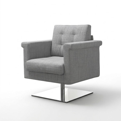 Diseño sofá salón tela asiento gris mueble asiento individual silla tela relajante asiento.