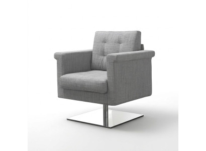 Diseño sofá salón tela asiento gris mueble asiento individual silla tela relajante asiento.