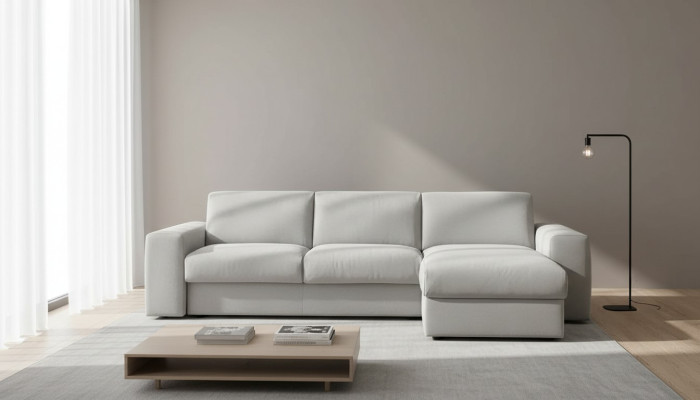 Muebles de salón esquineros sofá sofá tapizado Alfitalia sofá esquinero tela en forma de L