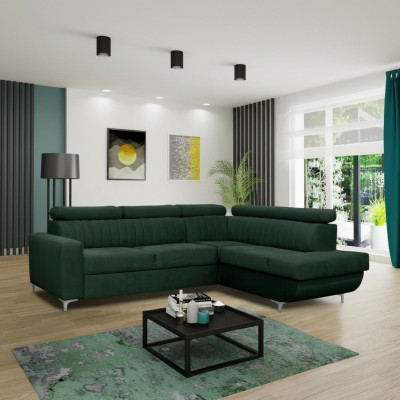 Sofás en forma de L de tela Sofá Esquina Asiento Sofá Sala de estar moderno Sofá verde Muebles