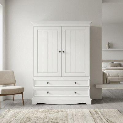Armario clásico XXL muebles dormitorio armario armarios puertas de casa de campo.