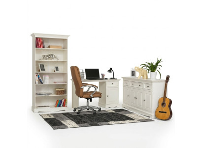 Juego de oficina de 3 piezas. Muebles escritorio mesa cómoda armario estantería completo.