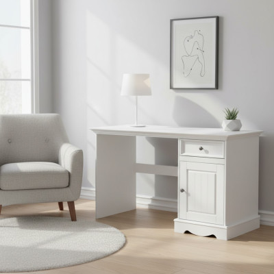 Escritorio de madera maciza, muebles de escritorio de madera para oficina, escritorio de oficina, computadora de mesa, estilo rústico.