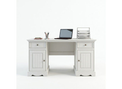 Escritorio de casa de campo muebles oficina muebles de oficina madera maciza mesa de oficina blanco