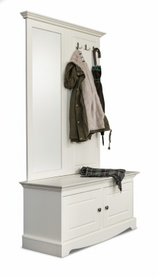 Casa de campo armario de madera soporte de ropa de granja perchero mueble para zapatos 2 piezas roperos.