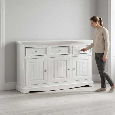 Mueble de buffet estilo rústico, cómoda, aparador muebles de madera maciza armario de granjero cómoda