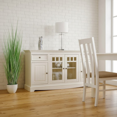 clásica cómoda aparador de campo blanco armario salón