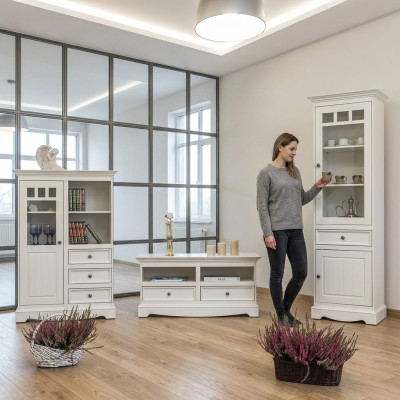 Conjunto de sala de estar Vitrina Estantería Aparador Paredes de salón Cómodas Diseño 3 piezas. Nuevo.