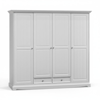 Armario Armarios Mueble Mueble de pared Clásico Madera Casa de campo Blanco Nuevo