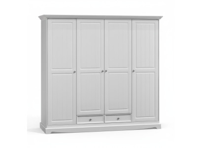 Armario Armarios Mueble Mueble de pared Clásico Madera Casa de campo Blanco Nuevo