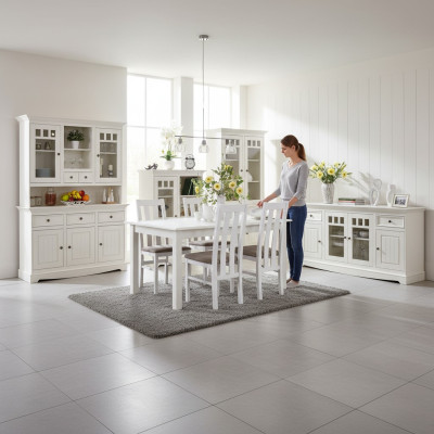 Clásica mesa de madera mesa de comedor mesa de madera mesas de comedor extensible de estilo rústico.