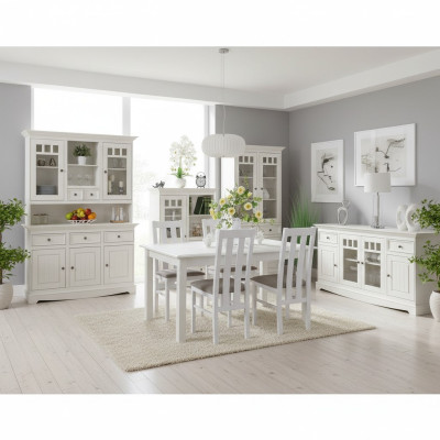 Clásica mesa de madera mesa de comedor mesa de madera mesas de comedor extensible de estilo rústico.