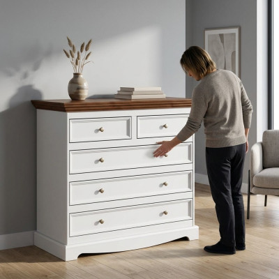 Cómoda país casero de lujo armarios de madera cómoda alta armario lado bajo boar