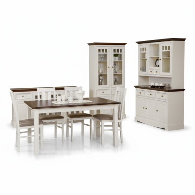 Mesas de comedor estilo clásico, robustas de 150-197cm, mesa de comedor XXL para la sala de estar.