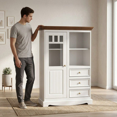 Cómoda armario de madera sala de estar de madera Diseño Clásico de cajoneras Cómodas