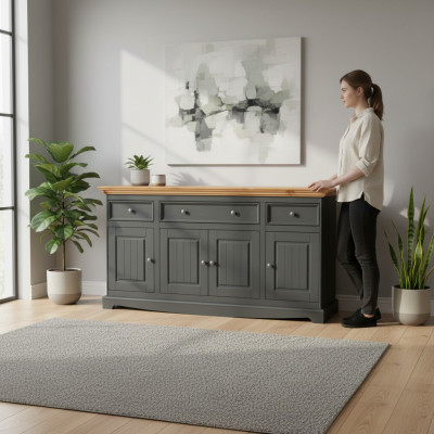 Diseño Clásico Cómoda Madera Aparador Clásico Cómoda Alta Armario