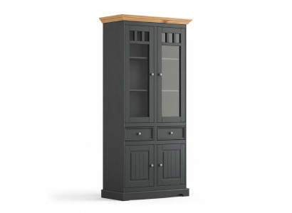 Moderno gabinete de vitrinas vitrina hecho a mano de madera maciza gabinetes de madera maciza vidrio.