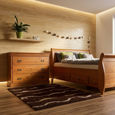 Cómoda con 3 cajones Sideboard Aparador de madera Armario Cómodas Marrón Nuevo