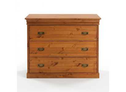 Cómoda con 3 cajones Sideboard Aparador de madera Armario Cómodas Marrón Nuevo