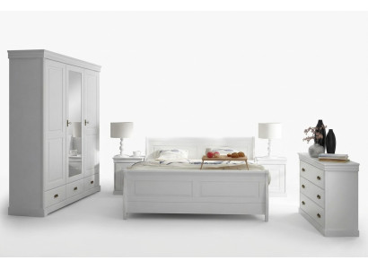 Mueble de dormitorio conjunto Diseño cama 2x mesa de noche cómoda armario nuevo 5 piezas