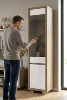 Vitrina de vidrio Armario Vitrinas Armarios de sala de estar Diseño Moderno Italia Nuevo
