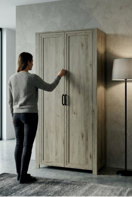 Dormitorio Estilo Clásico Moderno Armario de Ropa de Madera para Salón
