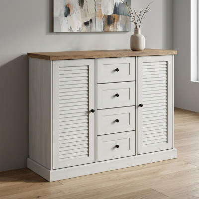 Cómoda Estantería Estantería Madera real Tablero bajo Gabinete Diseño Cómoda Armarios