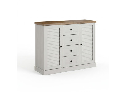 Cómoda Estantería Estantería Madera real Tablero bajo Gabinete Diseño Cómoda Armarios