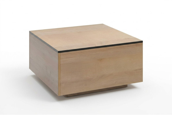 Mesa auxiliar Mesa de centro Madera maciza Mobiliario Muebles Roble 80x80cm Nuevo Mesas