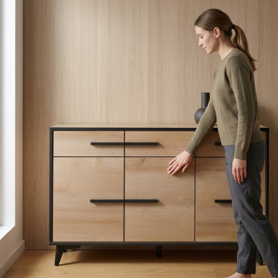 Diseño cómoda armario de lujo de madera cómodas armario estante consola muebles nuevos.