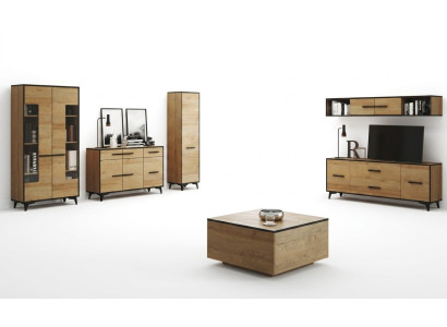 Cómoda Armario Soporte de TV Estante Sala de estar Juego de muebles de 6 piezas. Mueble pared del salónconjunto de paredes.