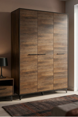 Armario de madera maciza hecho a mano Armario de madera Armario de ropa de madera Dormitorio Madera Nuevo